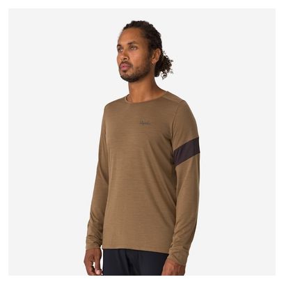 Rapha Trail Merino Bruin/Zwart Trui met lange mouwen