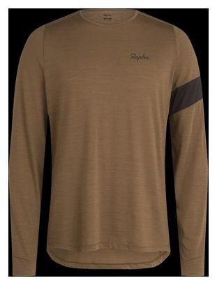 Rapha Trail Merino Bruin/Zwart Trui met lange mouwen