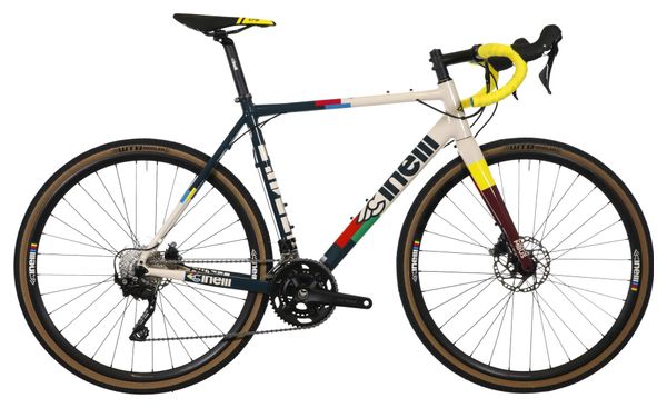 Gravel Bike Cinelli Zydeco Shimano GRX 10V 700 mm Bleu/Beige