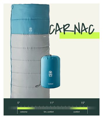 Sac de Couchage Loisir Carnac Gris et bleu