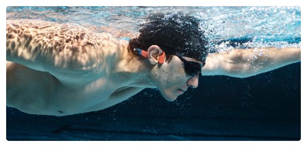 Shokz OpenSwim Pro USB-C beengeleidingshoofdtelefoon rood