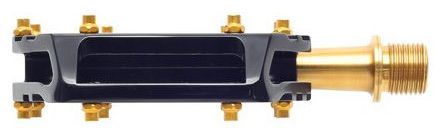 Paar platte pedalen HT Components AR09T Zwart/Goud