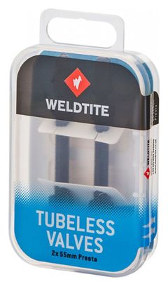 VALVE DE PNEU WELDTITE TUBELESS 55 mm (VENDU PAR 2 SOUS BOITE)