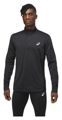 Asics Core Run Schwarzes 1/2-Zip-Thermooberteil