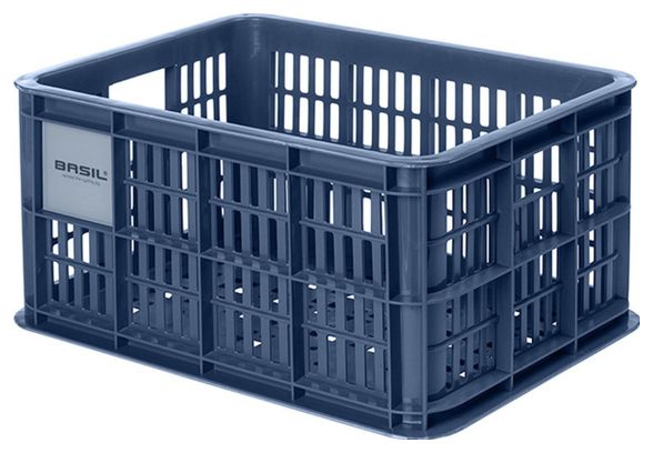 BASIL Caisse À Vélo Petite - 25 Litres 40 X 29 X 21 Cm - Blue Stone