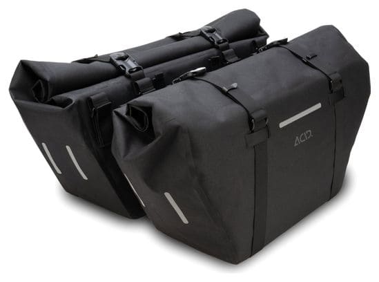 Bolsa Acid Pro 45/2 Longtail 90L (2x45L) Par de bolsas para bicicleta Cube Longtail Hybrid Negra