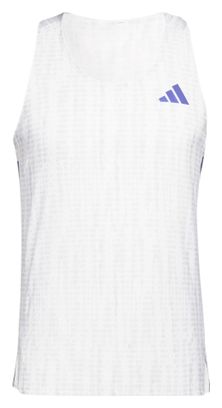 Débardeur adidas Adizero Blanc/Violet Homme