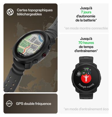 Polar Vantage M3 Night Black Multisport Connected Watch