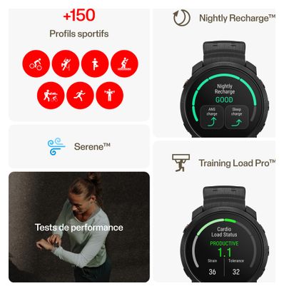Polar Vantage M3 Night Black Multisport Connected Watch