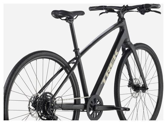 Bicicletta fitness Trek FX 2 Stepover con cambio Shimano Cues 9V, manubrio da 700 mm, grigio/nero, 4a generazione