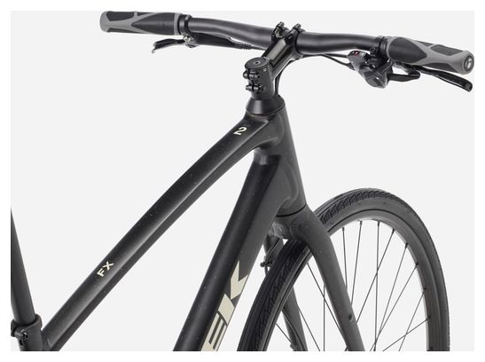 Bicicletta fitness Trek FX 2 Stepover con cambio Shimano Cues 9V, manubrio da 700 mm, grigio/nero, 4a generazione