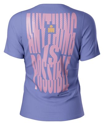 Compressport Training IronMan 2025 Todo es posible maillot de manga corta Mujer Violeta/Rosa