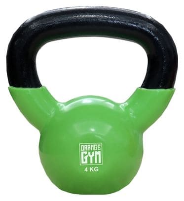 Orange Gym Kettlebell en vinyle 4 kg Vert