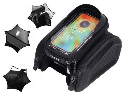 FINEW Sac de guidage vélo avec adaptateur, panier 6L étanche, support