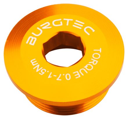 Vis de Pédalier Auto-Extractrice Burgtec Shimano Crank Bolt pour Shimano XTR/XT/SLX/LX/Deore/Saint/Zee/E-Bike Orange Iron Bro