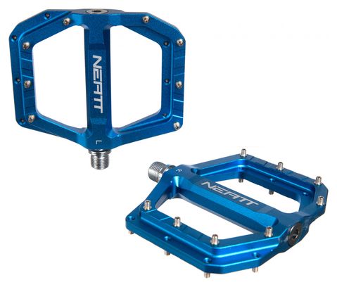 Neatt Oxygen V2 Flat Pedals 8 Spikes Blue