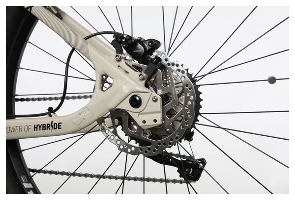 VTT Électrique Semi Rigide Ghost Hybrid HTX 4.7+ Shimano Deore 10 V 500wh 27.5' Beige - Vélo D'Exposition