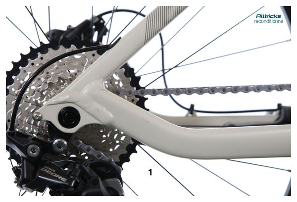 VTT Électrique Semi Rigide Ghost Hybrid HTX 4.7+ Shimano Deore 10 V 500wh 27.5' Beige - Vélo D'Exposition