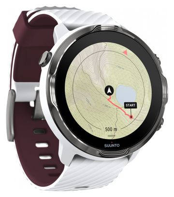 Suunto 7 GPS Watch White Burgundy - Produit Reconditionné