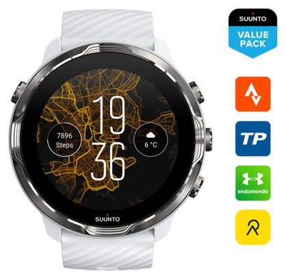 Suunto 7 GPS Watch White Burgundy - Produit Reconditionné