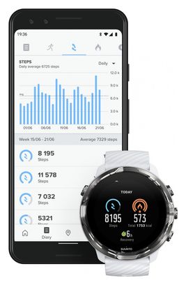 Suunto 7 GPS Watch White Burgundy - Produit Reconditionné