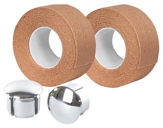 Guidoline Velox coton superieur tressostar 90 beige avec embouts guidon (pr) blister