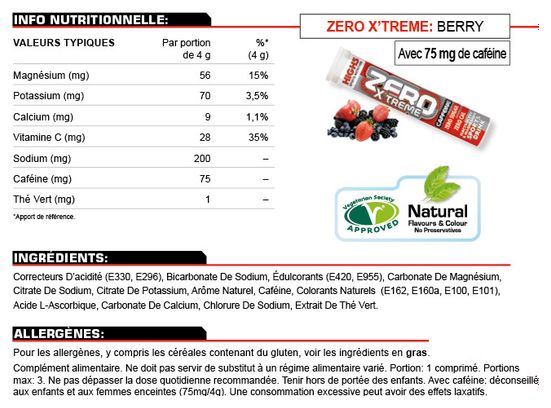 High5 ZERO Caf ine Hit x20 Frutti rossi pasticcini energetici