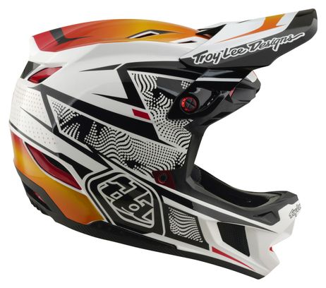 Casco integral Troy Lee Designs D4 Composite con forro Mips, color blanco