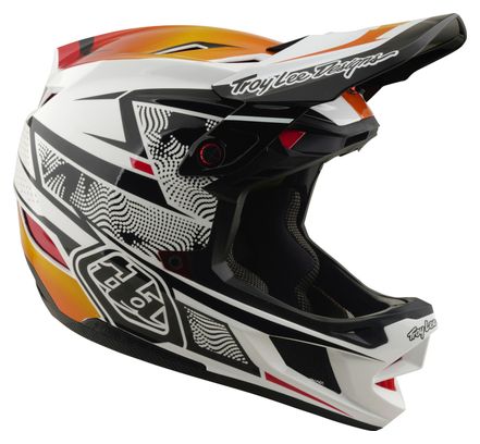 Casco integral Troy Lee Designs D4 Composite con forro Mips, color blanco
