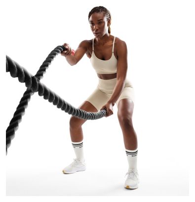 Brassière de sport sans couture femme Fitness Spark Beige