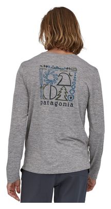Patagonia Cap Cool Daily Graphic Gray Long Sleeve T-Shirt