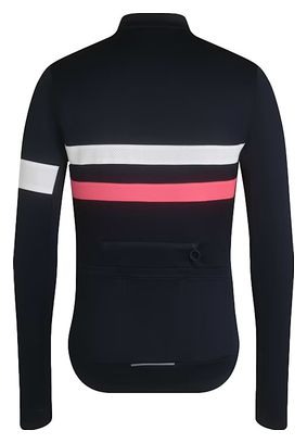 Langarmtrikot Rapha Brevet Dunkelblau / Rosa