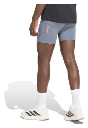 adidas Adizero 5in Men's Cycling Shorts, Gray/Red