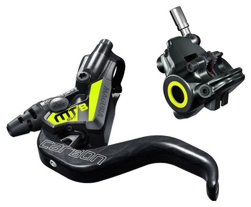 Producto renovado - Freno de disco Magura MT8 SL delantero o trasero de montaje plano (sin disco) Negro/Amarillo