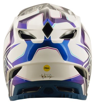 Troy Lee Designs D4 Composite Mips integraalhelm, wit/indigo