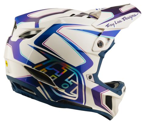 Troy Lee Designs D4 Composite Mips integraalhelm, wit/indigo