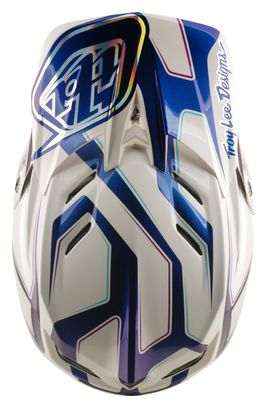 Troy Lee Designs D4 Composite Mips integraalhelm, wit/indigo