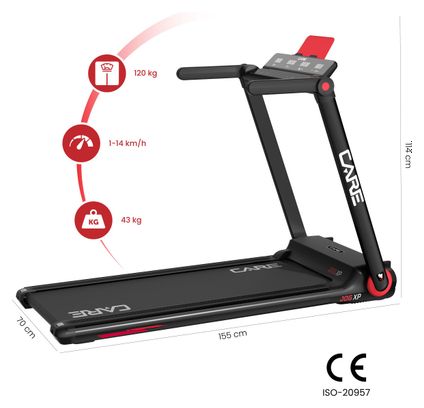 Tapis de course - 14km/h - CARE - JOG XP