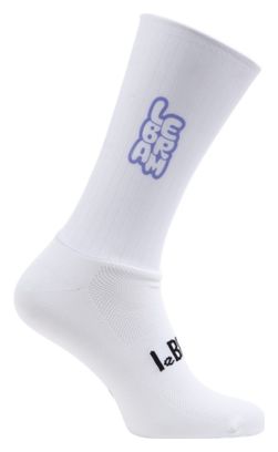 Paire de Chaussettes Aéro LeBram Race Édition Limitée Blanc 2025