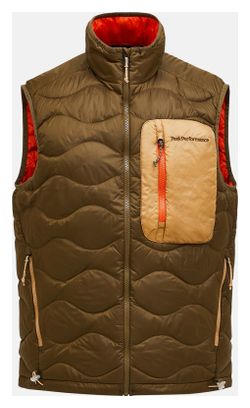 Chaqueta de pluma sin mangas Peak Performance Helium Utility Down Beige Hombre