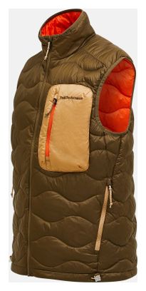 Chaqueta de pluma sin mangas Peak Performance Helium Utility Down Beige Hombre