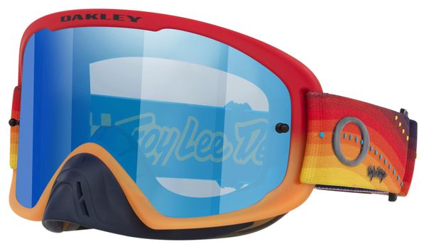 Gafas de MTB Oakley O-Frame 2.0 PRO MX Troy Lee Designs Rojo Naranja/Negro Hielo Iridium/Ref.: OO7115-67
