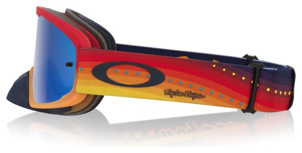 Gafas de MTB Oakley O-Frame 2.0 PRO MX Troy Lee Designs Rojo Naranja/Negro Hielo Iridium/Ref.: OO7115-67
