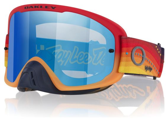 Gafas de MTB Oakley O-Frame 2.0 PRO MX Troy Lee Designs Rojo Naranja/Negro Hielo Iridium/Ref.: OO7115-67