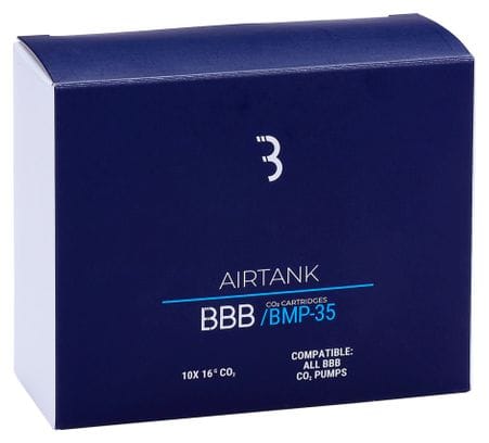Cartouches CO2 BBB AirTanks 16g (x10 Unités)