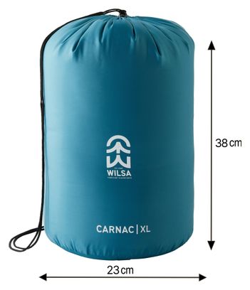 Sac de Couchage Loisir Carnac XL Gris et bleu Droit