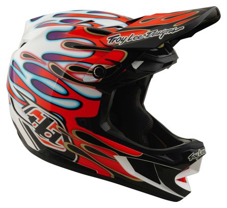 Casco integrale Troy Lee Designs D4 Composite Mips Overspray bianco/rosso