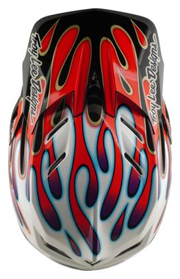 Casco integrale Troy Lee Designs D4 Composite Mips Overspray bianco/rosso