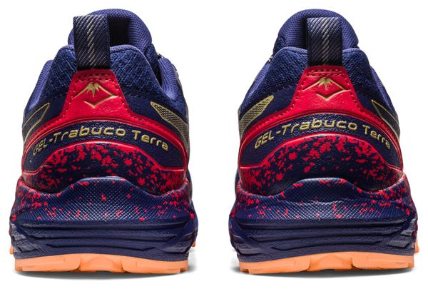 Asics Gel Trabuco Terra Trail Running Shoes Blue Red