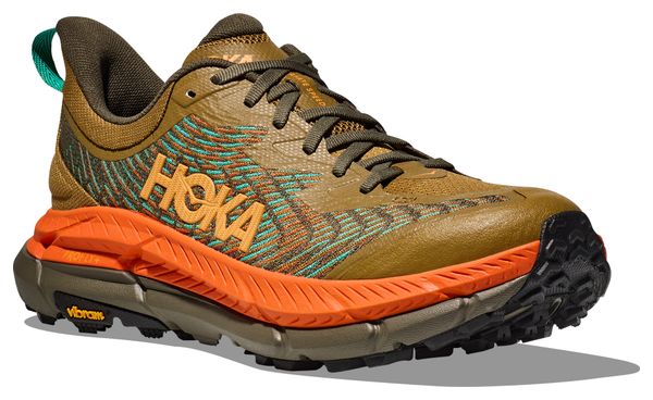 Chaussures Trail Hoka Mafate Speed 4 Kaki/Orange Homme